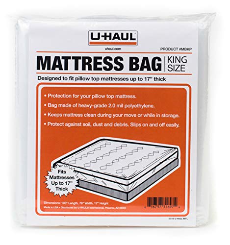 U-Haul King Pillow Top Mattress Bag (Fits Mattresses up to 17" Thick) - 78" x 103" x 17"