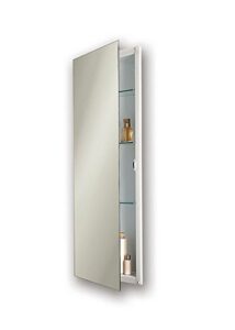jensen 663bc low profile narrow body medicine cabinet with polished mirror, 15-inch by 36-inch