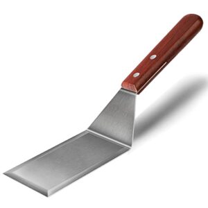 klaqqed metal spatula for cast iron skillet, grill spatula stainless steel spatula, burger spatula, fish turner spatula, griddle spatula, spachulas egg flipper, flat top metal spatula for cooking bbq