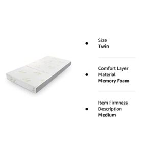 Inofia Twin Folding Mattress, 6 Inch Trifold Memory Foam Mattress with Ultra Soft Bamboo Cover, Non-Slip Bottom & Breathable Mesh Sides, Foldable & Portable - Twin Size (78" x 38" x 6")