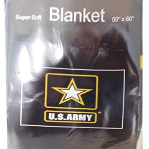 United States U.S. Army Star Black 50x60 Inch 50"x60" Throw Blanket Super Soft Plush Fleece