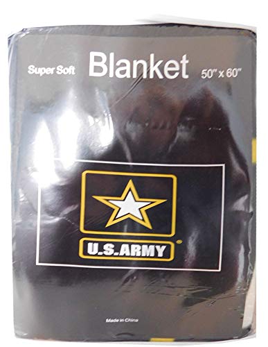 United States U.S. Army Star Black 50x60 Inch 50"x60" Throw Blanket Super Soft Plush Fleece