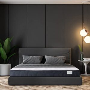 novezza home 12 inch hybrid support mattress/bed-in-a-box/certipur-us certified foam, queen (novhm-s)