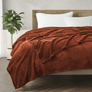 empire home fashi soft & light throw blanket - 17 colors - throw, twin, full, queen, king! (rust, queen)