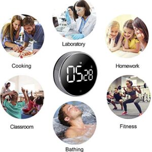 Timers, Kitchen Timer for Kids, Digital Countdown Magnetic Egg Timer for Cooking, with Constant Light Function for classrooms, Quiet for Children and Teachers…