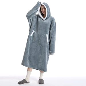 MOHOHO Oversized Blanket Hoodie , Hood, Hoodie Blanket Sweatshirt, One Size,Soft Comfy Wearable Blanket for Adults Men or Women (one Size)