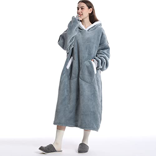 MOHOHO Oversized Blanket Hoodie , Hood, Hoodie Blanket Sweatshirt, One Size,Soft Comfy Wearable Blanket for Adults Men or Women (one Size)