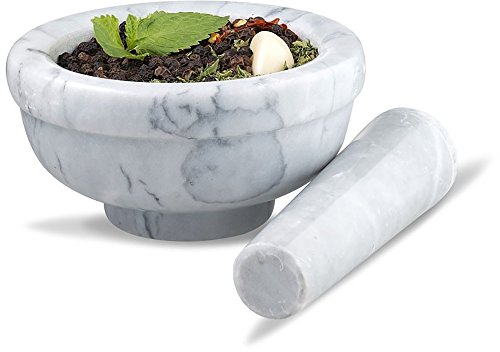 Sagler mortar and pestle set Marble Grey 3.75 inches diameter