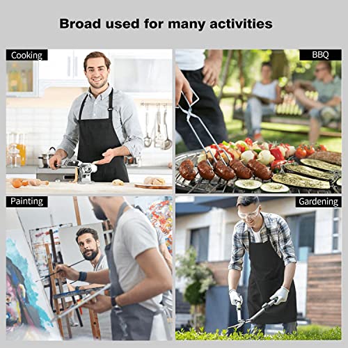 Oxpaynop Best Mom Ever Gifts, Cooking Aprons for Women with Pockets, Water Resistance apron Birthday Gift for Mother Wife Grandma (Best mom ever)