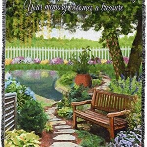 Pure Country Weavers Tranquil Garden Blanket - When Someone You Love Becomes A Memory - Sympathy Bereavement Gift Tapestry Throw Woven from Cotton - Made in The USA (72x54)