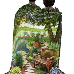 Pure Country Weavers Tranquil Garden Blanket - When Someone You Love Becomes A Memory - Sympathy Bereavement Gift Tapestry Throw Woven from Cotton - Made in The USA (72x54)