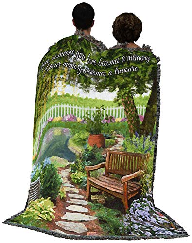 Pure Country Weavers Tranquil Garden Blanket - When Someone You Love Becomes A Memory - Sympathy Bereavement Gift Tapestry Throw Woven from Cotton - Made in The USA (72x54)