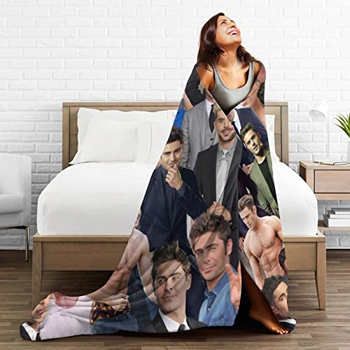 Ultra-Soft Fluffy Zac Efron Blanket Home Decor Throw Blanket Gift for Adults/Kids 50in×40in