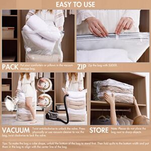 TAILI Hanging Vacuum Storage Bags Variety 4 Pack and Cube Vacuum Storage Bags 6 Jumbo Pack