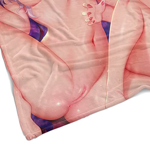 Fleece Throw Blanket for Couch- Lightweight Plush Fuzzy Cozy Soft Ecchi Otaku Hentai Waifu Uncensored Anime Blankets and Throws for Sofa 40x50 Inches