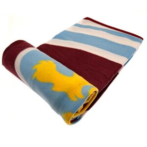 premier life aston villa fc crested fleece blanket throw pulse gift present, multicoloured, 120cm x 150cm