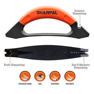 SHARPAL 112N 3-In-1 Knife Garden Tool Sharpener for Axe Hatchet Machete Scissor Repair and Restore Blades