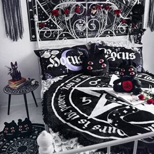 Killstar Witchy Wiccan Occult Bed Throw Goth Round Pentagram Blanket