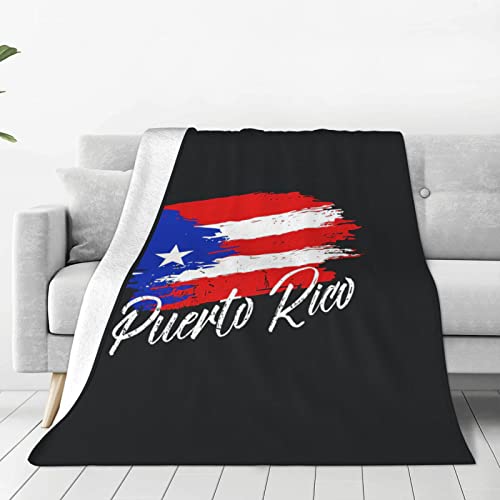 Puerto Rico Puerto Rican Boricua Pr Flag Portorican Full Fleece Throw Cloak Wearable Blanket Flannel Fluffy Comforter Quilt Nursery Bedroom Bedding King Size Plush Soft Cozy Air Conditioner Blanket