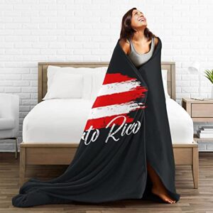 Puerto Rico Puerto Rican Boricua Pr Flag Portorican Full Fleece Throw Cloak Wearable Blanket Flannel Fluffy Comforter Quilt Nursery Bedroom Bedding King Size Plush Soft Cozy Air Conditioner Blanket