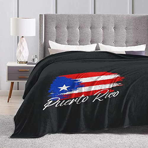 Puerto Rico Puerto Rican Boricua Pr Flag Portorican Full Fleece Throw Cloak Wearable Blanket Flannel Fluffy Comforter Quilt Nursery Bedroom Bedding King Size Plush Soft Cozy Air Conditioner Blanket