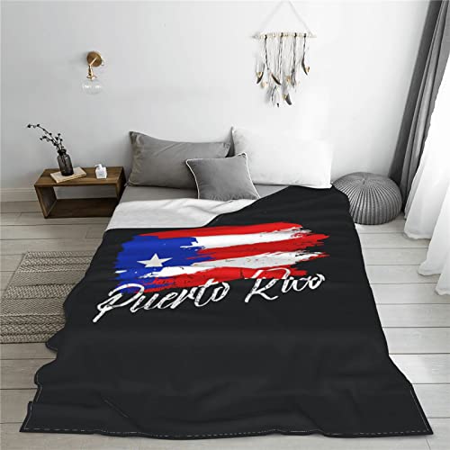 Puerto Rico Puerto Rican Boricua Pr Flag Portorican Full Fleece Throw Cloak Wearable Blanket Flannel Fluffy Comforter Quilt Nursery Bedroom Bedding King Size Plush Soft Cozy Air Conditioner Blanket