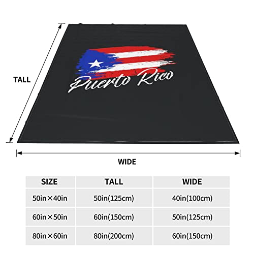 Puerto Rico Puerto Rican Boricua Pr Flag Portorican Full Fleece Throw Cloak Wearable Blanket Flannel Fluffy Comforter Quilt Nursery Bedroom Bedding King Size Plush Soft Cozy Air Conditioner Blanket