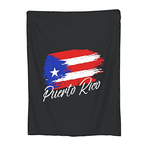 Puerto Rico Puerto Rican Boricua Pr Flag Portorican Full Fleece Throw Cloak Wearable Blanket Flannel Fluffy Comforter Quilt Nursery Bedroom Bedding King Size Plush Soft Cozy Air Conditioner Blanket