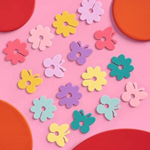 xo, Fetti Butterfly + Flower Drink Markers Set - 16 ct | Pastel Bday Decorations, Bachelorette Party, Bridal + Baby Shower, Groovy, 70s