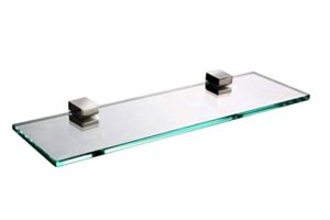 xvl 15-inch bathroom glass shelf brushed gs3002l