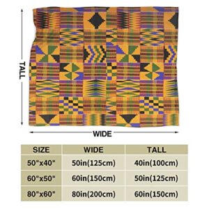 African Blankets & Throws Blanket Soft, African Art Throw Blanket Blanket Flannel Blanket for Home Outdoor(50"x40")