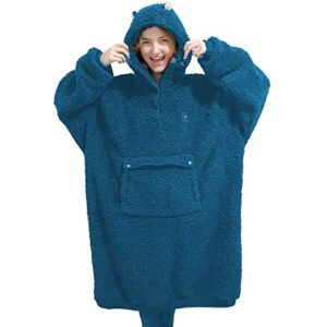 oversized wearable blanket hoodie for women men comfy sweatshirt with giant pocket hooded blanket for adult as a gift one size fits all
