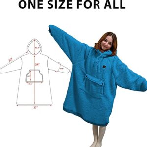 Oversized Wearable Blanket Hoodie for Women Men Comfy Sweatshirt with Giant Pocket Hooded Blanket for Adult As a Gift One Size Fits All