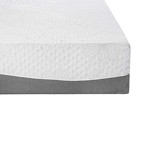 PrimaSleep 10 Inch Wave Gel Infused Memory Foam Mattress,Gray (Full)