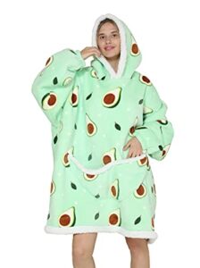 dressylady wearable blanket hoodie pullovers hoodie blanket oversized with pocket avocado green unisex adult