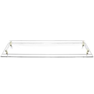 31inch bathtub caddy tray,gold handle clear bathtub caddy tray,acrylic bathroom organizer shelf bath tub table caddy tray