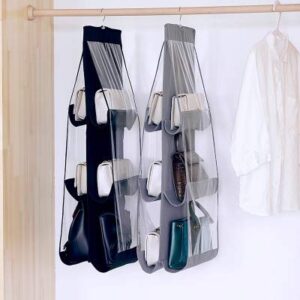 NARFIRE Wardrobe Handbag Storage Bag Double-Sided Six-Layer Hanging Bag Non-Woven Hanging Storage Bag