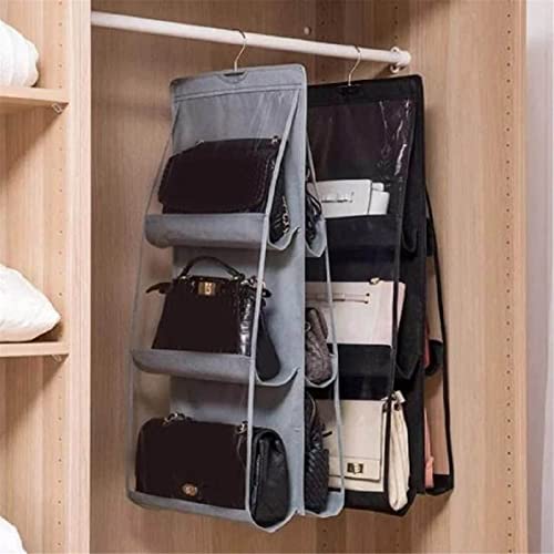 NARFIRE Wardrobe Handbag Storage Bag Double-Sided Six-Layer Hanging Bag Non-Woven Hanging Storage Bag