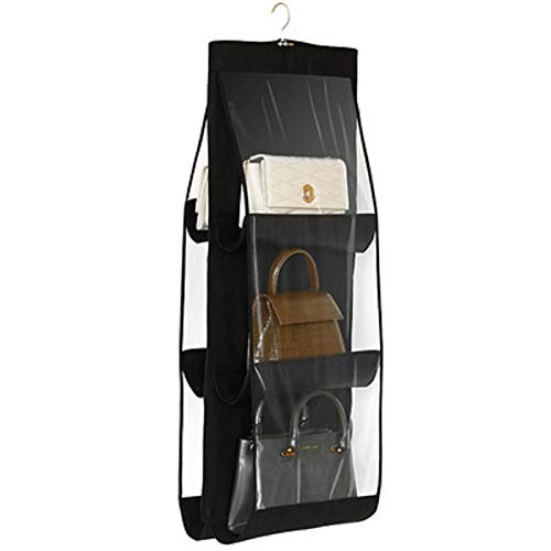 NARFIRE Wardrobe Handbag Storage Bag Double-Sided Six-Layer Hanging Bag Non-Woven Hanging Storage Bag