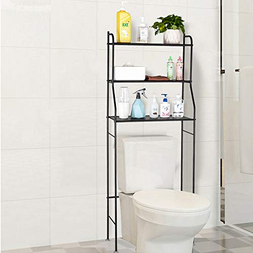 Ochine 3 Tier Toilet Rack Bathroom Storage Shelf Industrial Bathroom Organizer Over Toilet Storage Rack Space Saver Rustic Wall Shelves Cabinet for Bathroom Living Room Kitchen (Ship from USA)