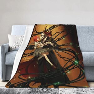 maddlees the ancient magus' bride soft blanket throw blanket for couch sofa bed all season 50"x40"