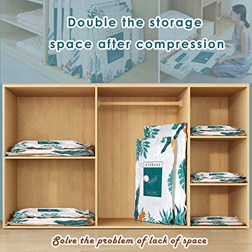 Vacuum Storage Bags Home Clothes Blanket Comforter Space Saver Vacuum Organization and Storage Bag, 6 Pack(2*LMS) with Hand Pump