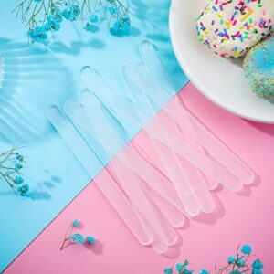 Romooa 30 Pieces Acrylic Sticks Reusable Cakesicle Sticks Cake Pop Mold Mirror Ice Pop Sticks Ice Cream Cakesicle Mold for Home Cake Candy Gifts Party Craft (4.5 Inches, Transparent)