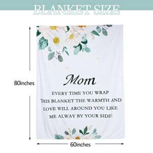 Gifts for Mom Mother's Day Blanket Gifts for Mom Throw Blankets Super Soft Warm Gifts from Daughter Son 01 Purple Flower M