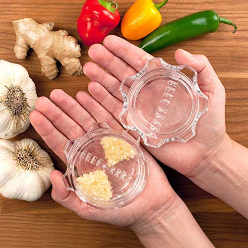Ginger Twister 3rd Gen - For Garlic / Herb / Nuts, Garlic Press Kitchen Mincer and Grinder, Easy to Clean! (Clear) by NexTrend
