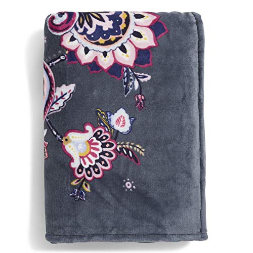 Vera Bradley Women's Fleece Plush Throw Blanket, Felicity Paisley, 80 X 50