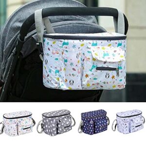 akwfunz stroller storage bag fashion cute pattern print shoulder bags for daily outing camping