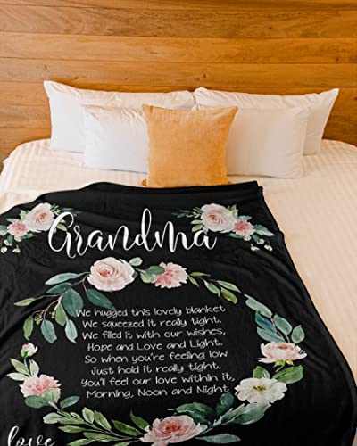 Grandma Blanket from Grandkids, Gifts for Grandma from Grandkids, Throw Blanket Grandma Birthday Gifts, Grandma Blanket Throw, Grandma Gifts from Grandkids, Christmas Grandma Gifts.