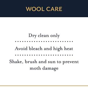 Pendleton, Eco-Wise Washable Wool Throw with Fringe, Black / Ivory