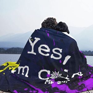 Yes I'm Cold Me 24:7 Blanket Gifts Funny Throw Blanket Flannel Blanket Ultra-Soft Blanket Fuzzy Blanket Plush Blanket Soft Cozy Lightweight Blanket for Sofa Bed 60"x50"